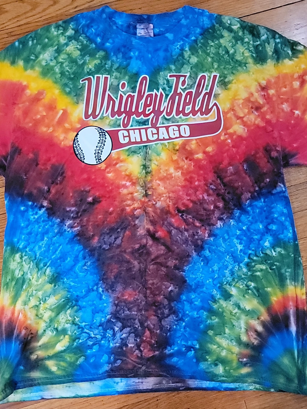 Wrigley Field Chicago Tie-Dye Adult T-Shirt - Multicolor